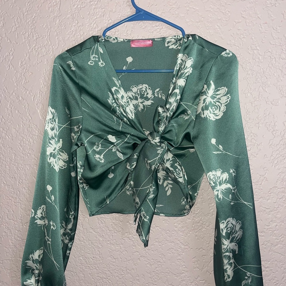 Floral Green Women's Top